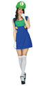Adult Green Plumber Girl Costume